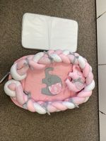 Babynestchen rosa mit Elefant, gebraucht, guter Zustand!