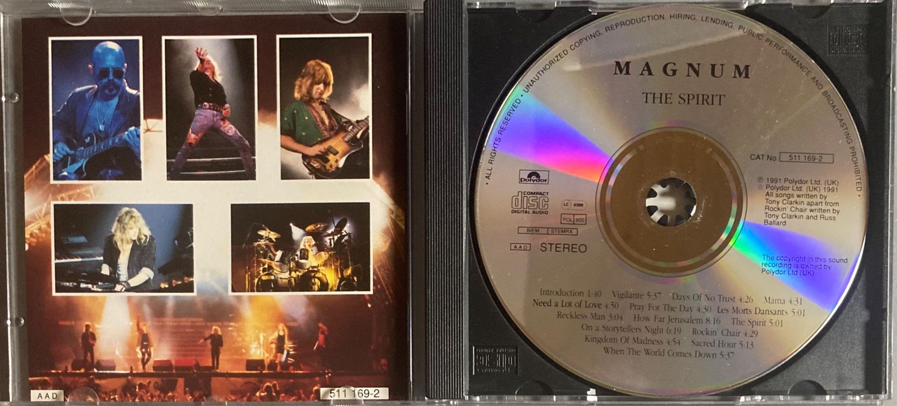 CD: MAGNUM - THE SPIRIT – Usato da Poliez-Pittet venduto da Newtown-Records 2