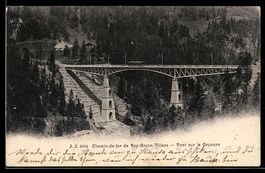 AK Gryon-Villars, Chemin de fer, Pont sur la Gryonne