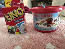 2x Spiele / UNO Junior + Froschspiel