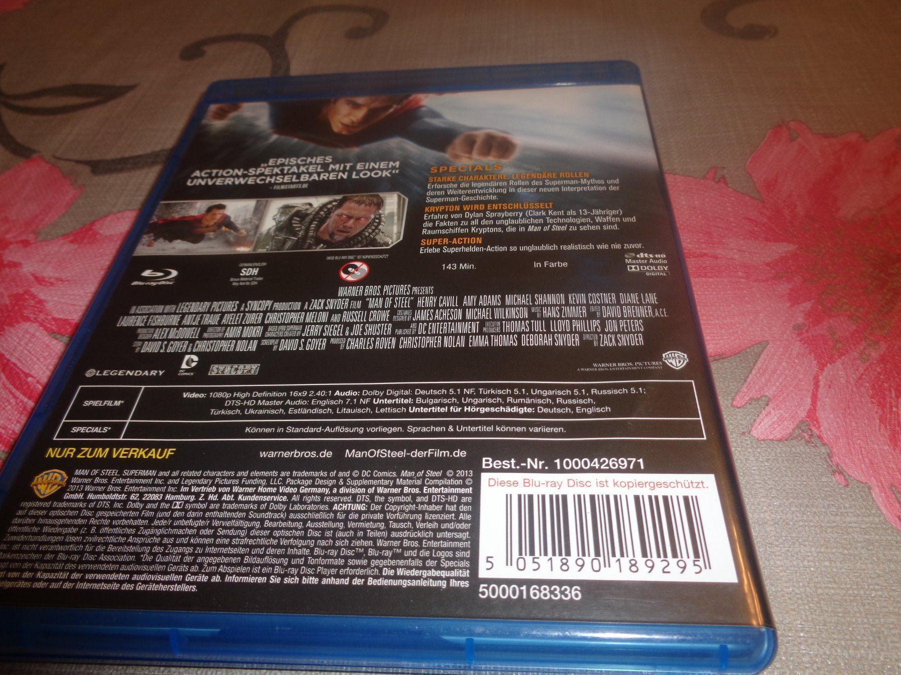 Alle DVDs: Man of Steel BLU-RAY – Gebraucht aus Olten von Disc-Verkauf 2