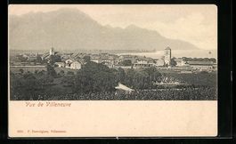 AK Villeneuve, Ortsansicht aus der Ferne