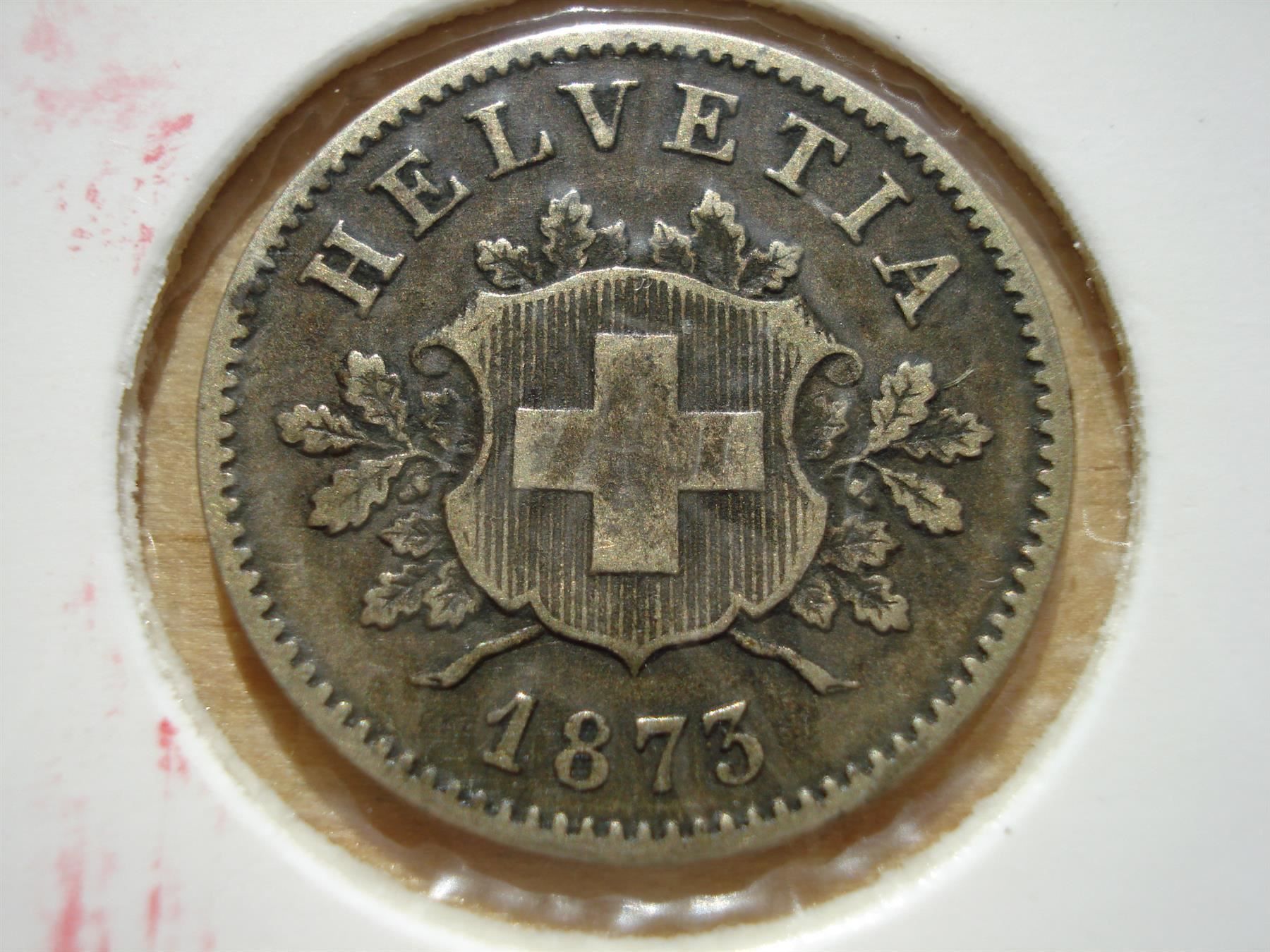 Alle Münzen: (181)  10 Rappen 1873 – Gebraucht aus Erlach von Net-Coins 1