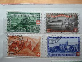 Satz Pro Patria 1944, gestempelt