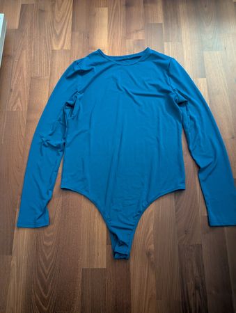 Herren Langarm-Body Blau Grösse XL fällt wie L aus