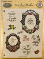 Spring Rose Medallions Cling Stamp Set
