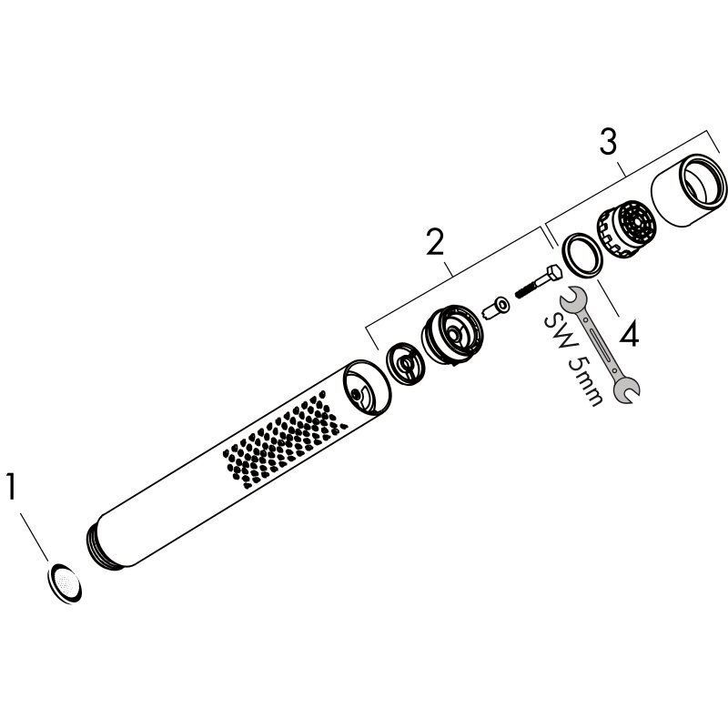 Hansgrohe Soffioni doccia: Hansgrohe AXOR Starck Handbrause chrom – Nuovo e nell'imballaggio originale da Bottighofen venduto da zaap 2
