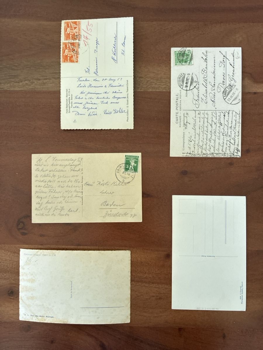 Cartoline postali: 10 Ansichtskarten Schweiz vom Grimsel BE. A – Usato da Oftringen venduto da Cla.vD.74 3
