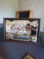 Coca-Cola Spiegel im Holzrahmen 61,5 x 41