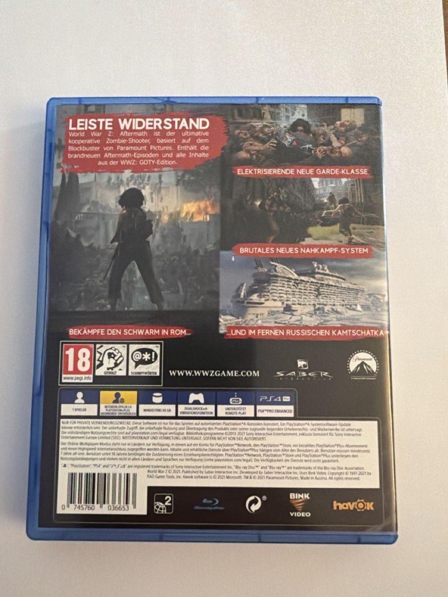 Sony Spiele: World War Z Aftermath Ps4 Game – Neu (gemäss Beschreibung) aus Hendschiken von Jamie2006 1