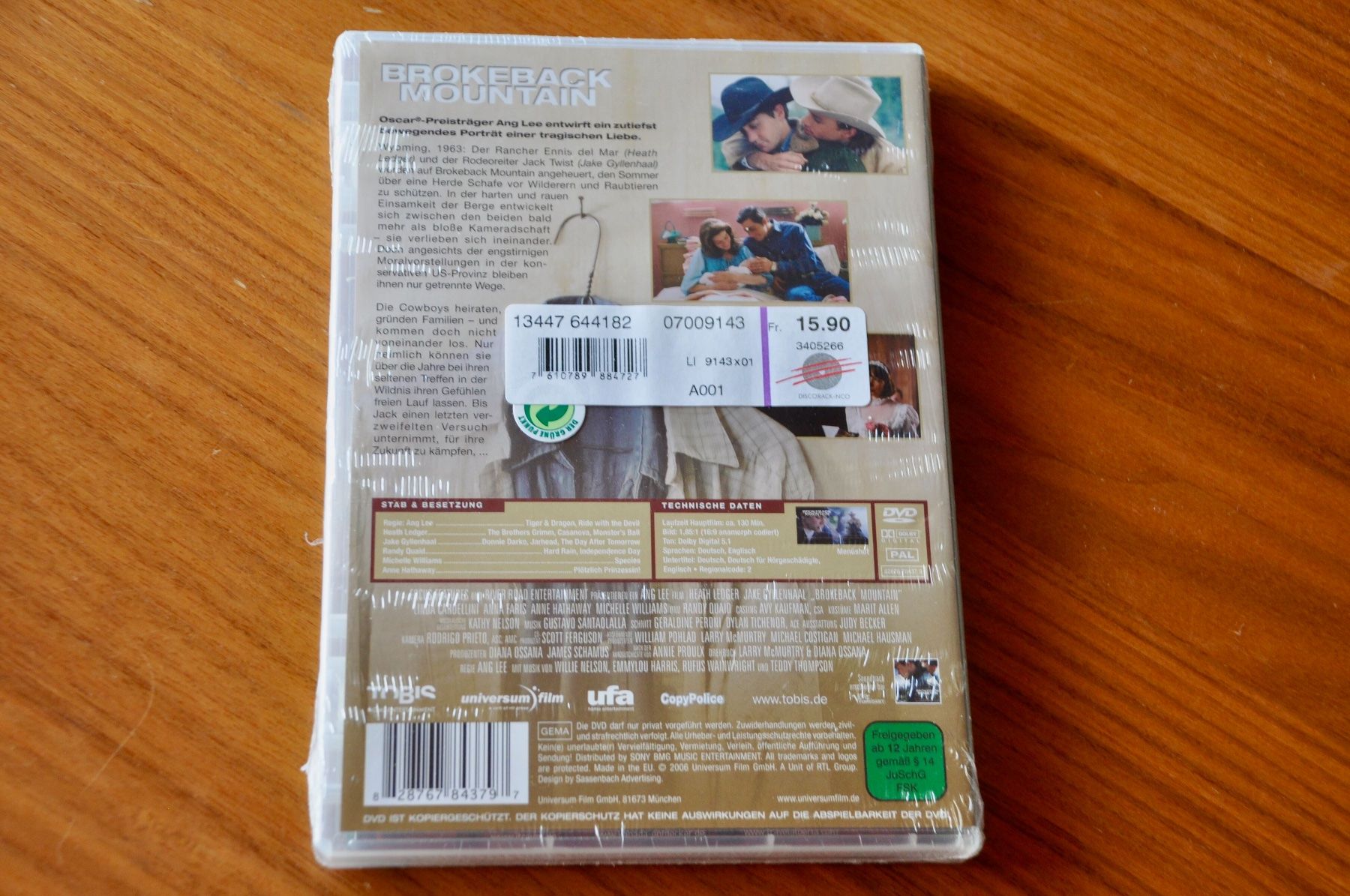 Tutti i DVDs: Ang Lee: Brokeback Mountain (DVD; 2006) – Nuovo e nell'imballaggio originale da Basel venduto da fido_mania 1