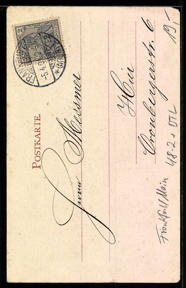 Cartoline postali: Frankfurt /Main, Photographisches Atelie – Usato da Berlin venduto da bartko-reher 1
