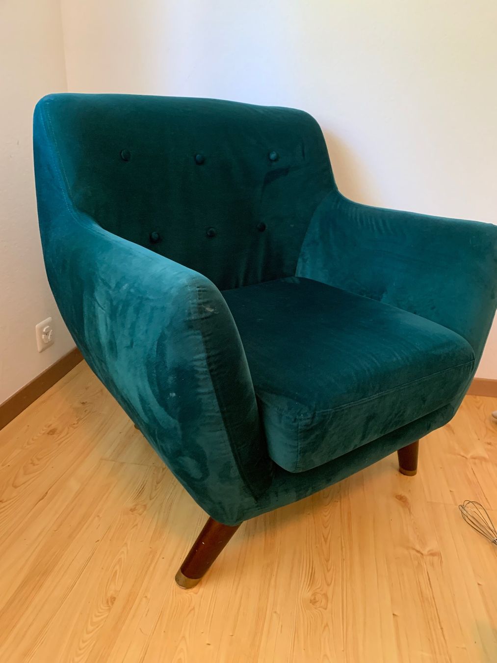 Beliani Fauteuils: Petrol Samt Sessel – D'occasion à Gattikon par lzw_y2bh 1
