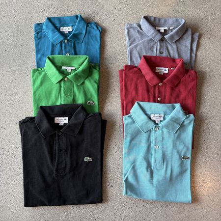 6x Lacoste Size M Poloshirt L.12.12