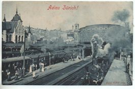 ZÜRICH Adieu Zürich! Bahnhof mit Bahn