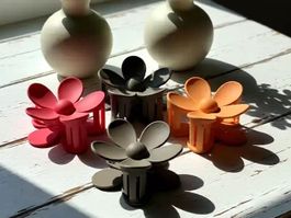 Haarklammern (4 Stück) - Neuen mit Blumenmuster