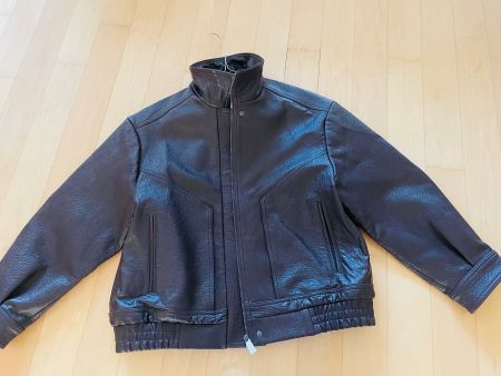 Lederjacke Marke REISS dunkelbraun, neu, Grösse UK 40