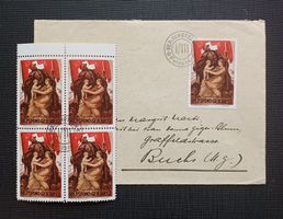 Soldatenmarken GEB.BR.12 Brief und Viererblock 1939