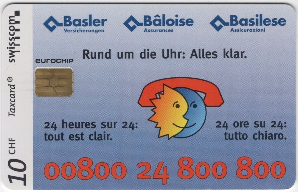 Basler Versicherungen - seltene Firmen Chip Taxcard (Gebraucht) in ...