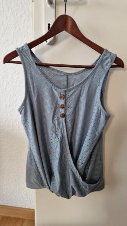 Sommerliches grünes Top, gerafft, Gr. S ❤️ NEU ❤️