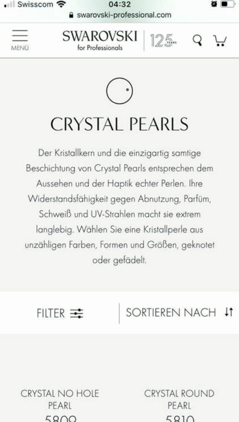 Catenine: Kette mit Swarovski Perlen – Usato da Winkel venduto da Glamour4You 3