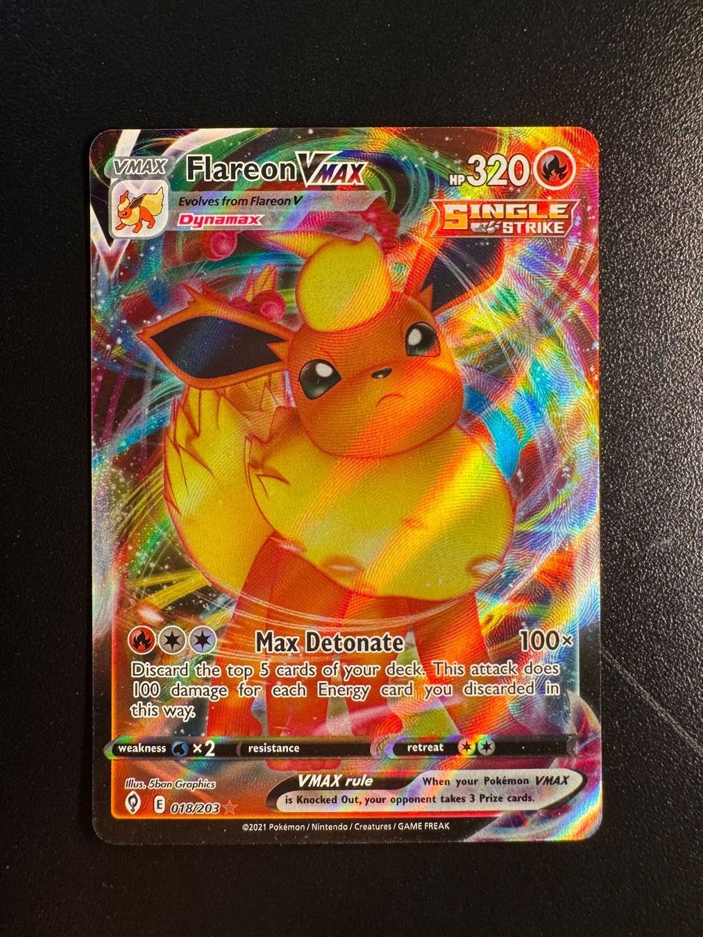 Pokémon Sammelbilder & Trading cards: Pokemon Flareon VMax EVS18 – Gebraucht aus Corticiasca von gio_yp69