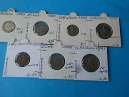 Panama, Konvolut alte Münzen 1961-83 meist unzirk