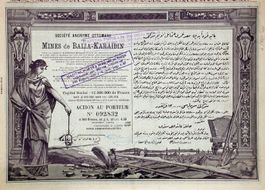 SA Ottomane des Mines de Balia-Karaidin, Constantinople 1920
