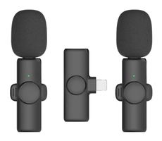 3-tlg. Wireless Lavalier Mikrofon für iPhone/iPad–Lightning
