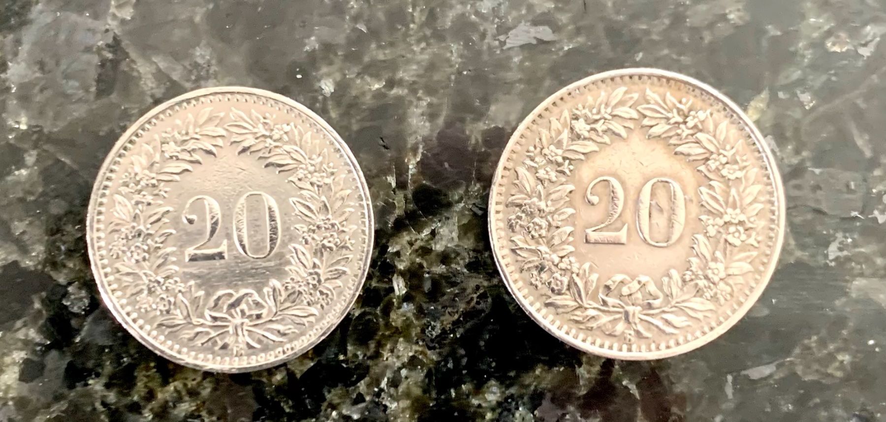 Toutes les monnaies: 2 Schweizer Münzen, 20 Rappen, 1939 – D'occasion à Biel/Bienne par Oldradio 1
