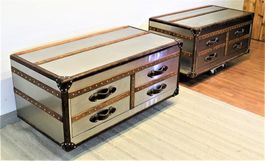 Sideboard, Kommode. Vintage, Aluminium.