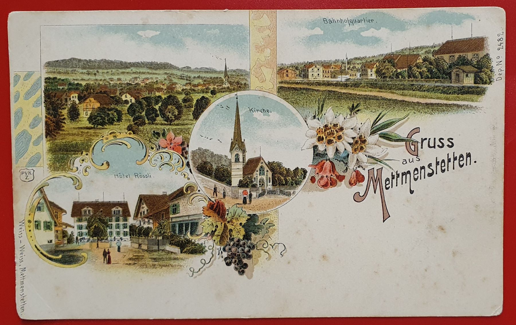 Cartoline postali: Gruss aus Mettmenstetten – Usato da Kreuzlingen venduto da Rschweiz1