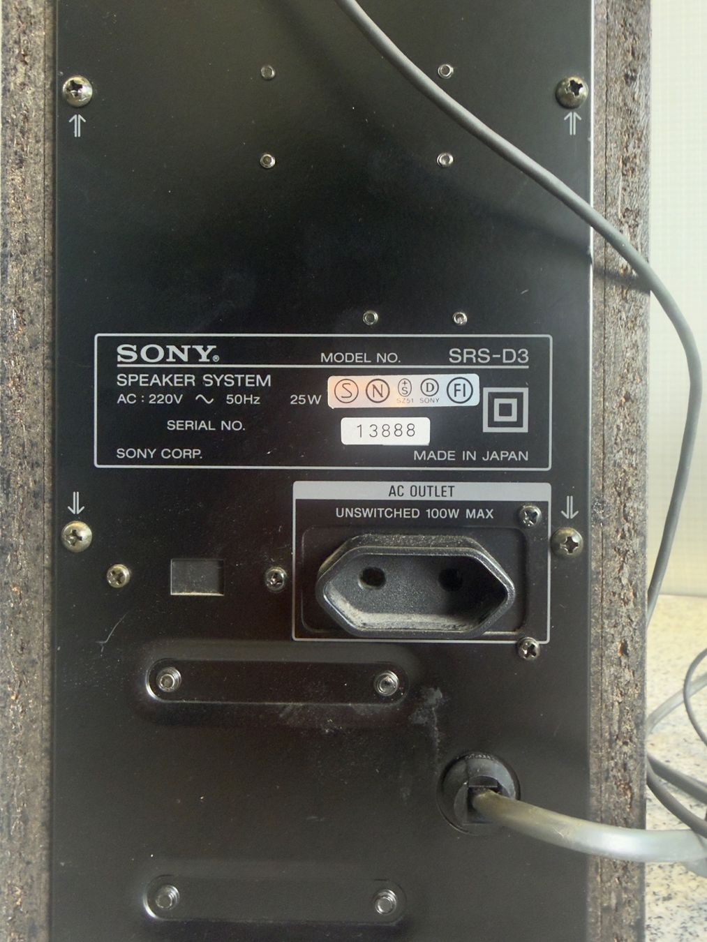 Sony Lautsprecher: Sony Lautsprecher System SRS-D3 – Gebraucht aus Derendingen von api_zy5j 3