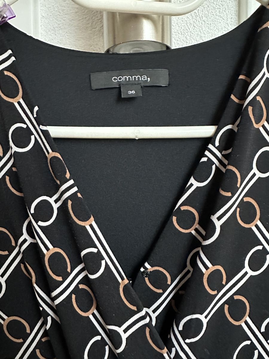 Comma Vestiti: COMMA. Kleid, Gr. 36, Wickeloptik, Herbst/Winter-Look – Usato da Russikon venduto da twee555