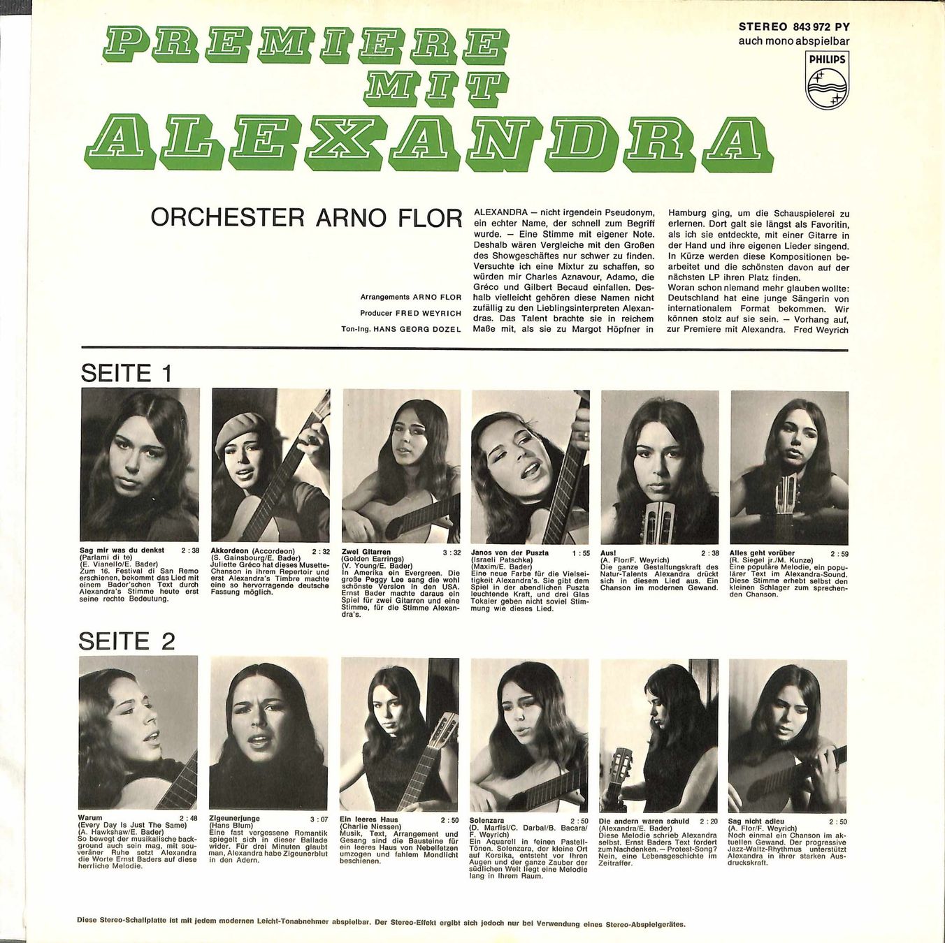 Schallplatten: LP: Alexandra - Premiere mit Alexandra – Gebraucht aus Trimmis von Dres2 1