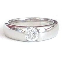 0.40ct. River D Diamantring, massiv 750 Weissgold LP 5.690,-
