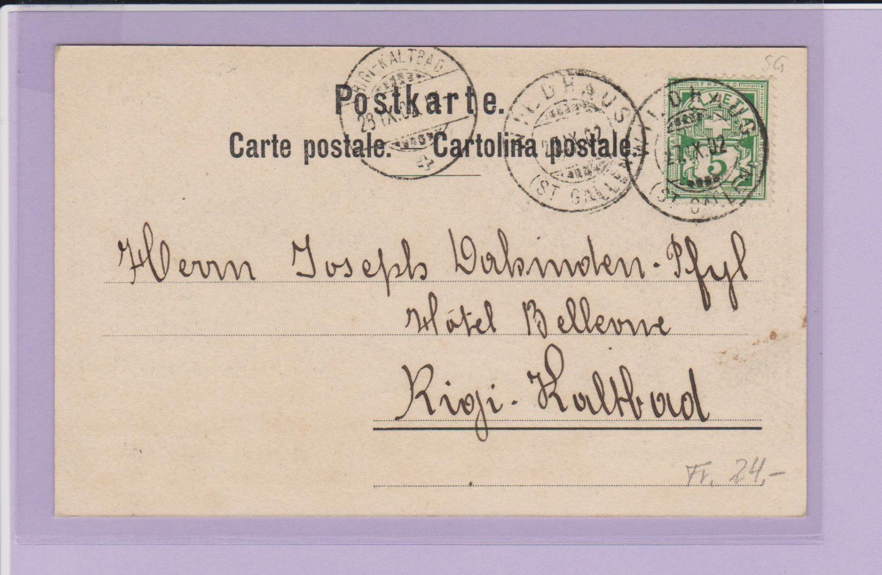 Cartes postales: Die Churfirsten   -   alte Ansichtskarte gestempelt von 1902 – D'occasion à Vitznau par Ropaku 1
