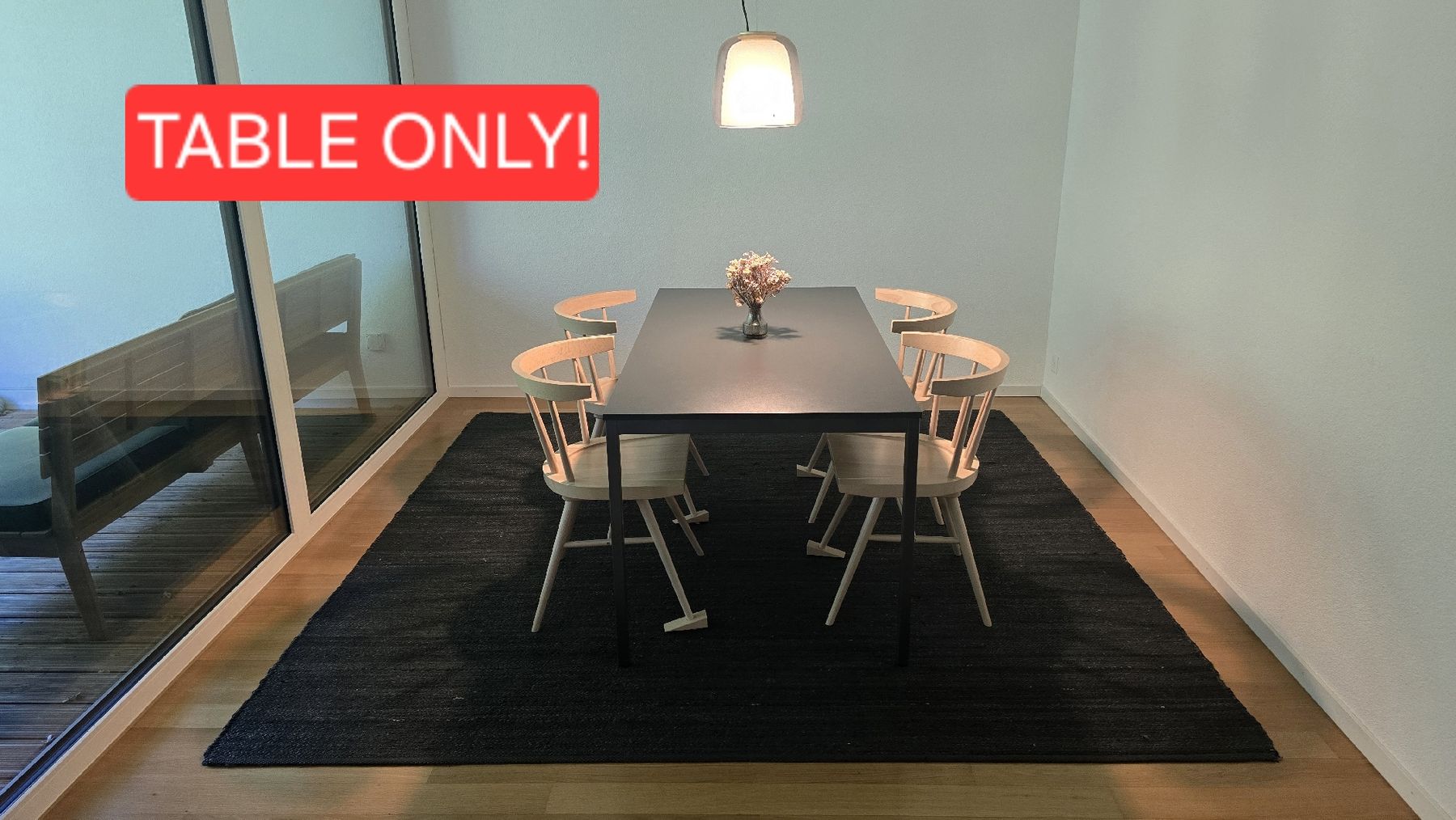 Tavoli: Esstisch schwarz, schlichtes Design, gut erhalten, 160x80cm – Nuovo (secondo la descrizione) da Rümlang venduto da Gui_llaume