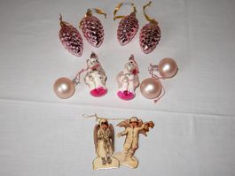 Alter Christbaumschmuck z.T. West Ge.Männer, Oblaten, Zapfen