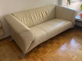 Ledersofa von Rolf Benz, 2-Sitzer