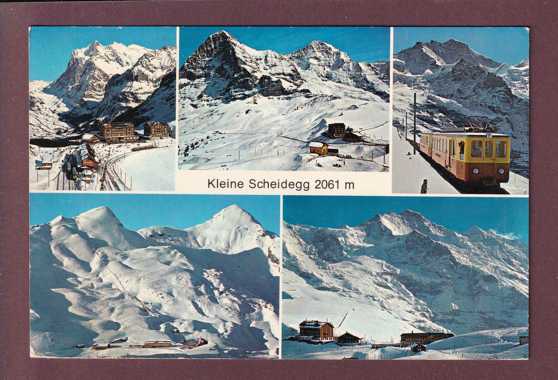 Ansichtskarten: KLEINE SCHEIDEGG - 5 Bilder - Bahn - 1965 – Gebraucht aus Pully von nicecards