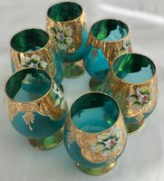 6x Vintage Brandy-Schwenker Murano-Stil, TOP