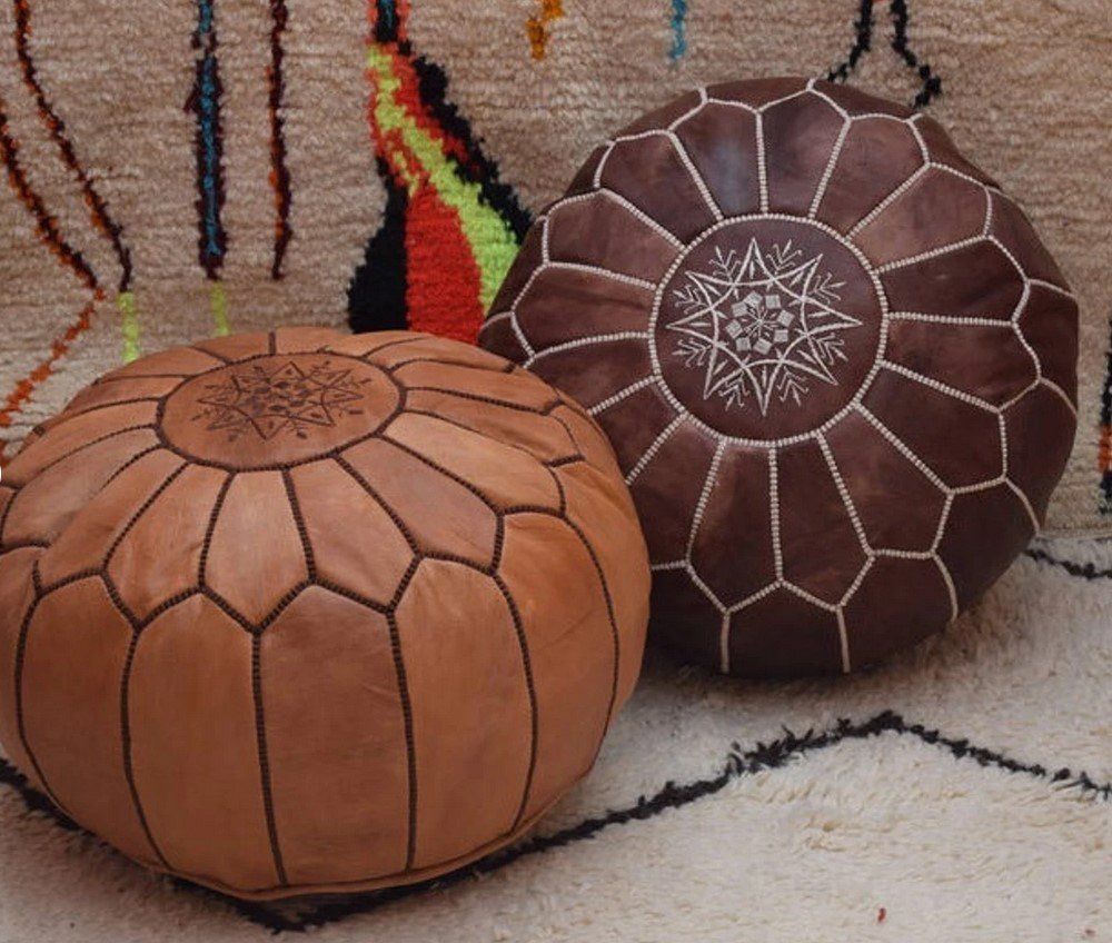 Divani: Pouf  Marocain en Cuir de Marrakech – Nuovo (secondo la descrizione) da cournillens venduto da Haronn 4