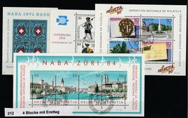 4 Blocks mit Ersttag