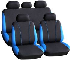 Auto Sitzbezug 10 teil./ Vor-, Rück-Sitz+Steuerrad noir blau