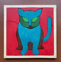 Holzpuzzle Katze