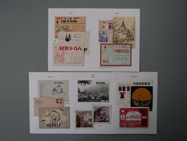 13 ALTE QSL AMATEURFUNK-KARTEN SCHWEIZ