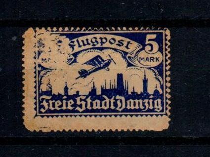 Alle Briefmarken: Flugpost Freie Stadt Danzig - Abart – Gebraucht aus Wolhusen von Curver9