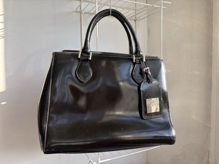 0714 Handtasche in Schwarz - Top Zustand! 💼🖤👜 (47)