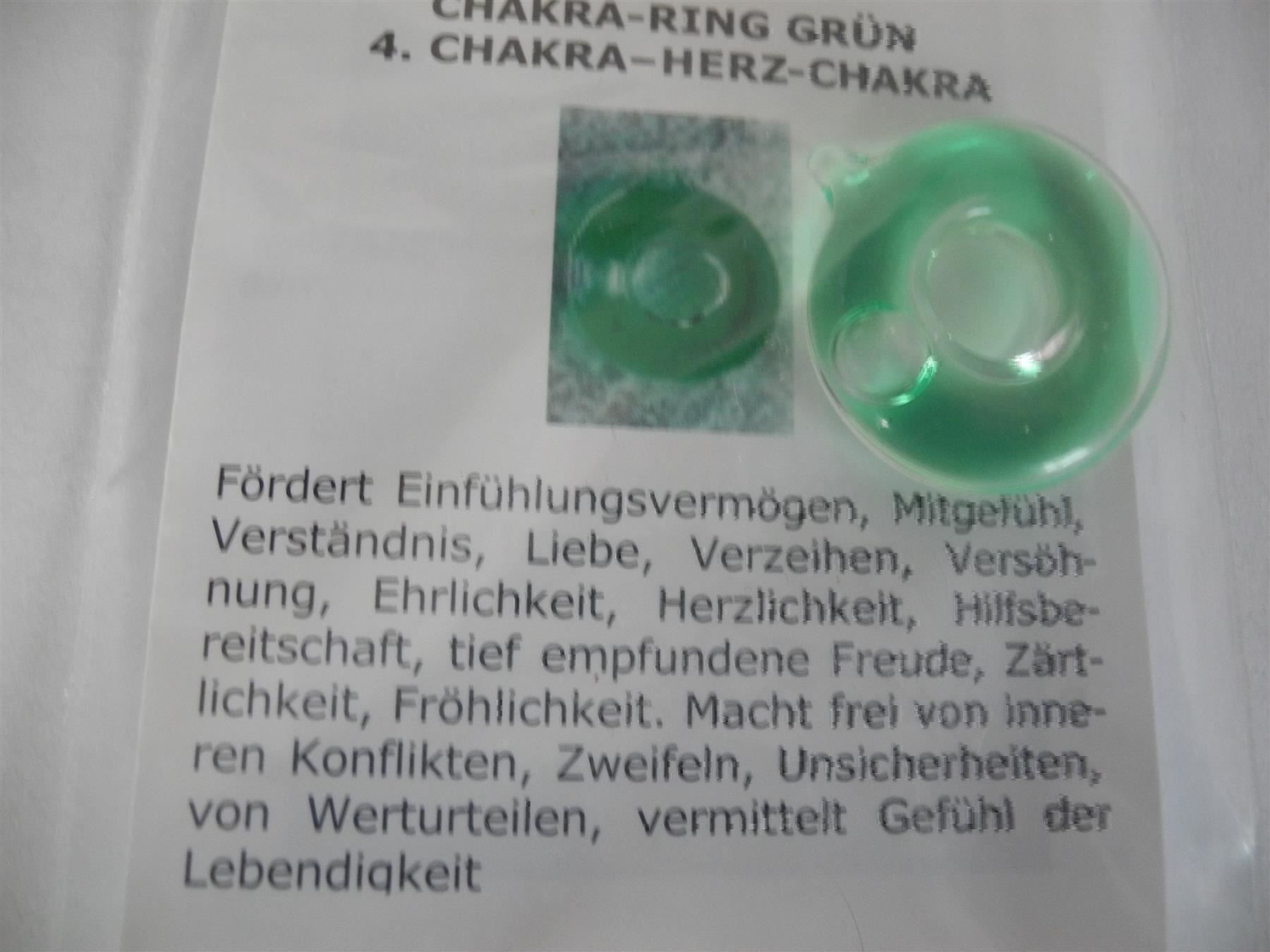 Minerali & Pietre curative: Chakra-Ring grün 4. Chakra-Herz-Chakra – Nuovo e nell'imballaggio originale da Kottwil venduto da Crazyrolf 1